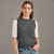 Woman wearing McDonald - Merino & Possum Herringbone Lace Vest (5059) in the colour Pewter. Woman wearing McDonald - Merino & Possum Herringbone Lace Vest (5059) in the colour Pewter.
