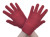 Possum and merino gloves in colour Red