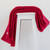 Scarlet colour mohair rug