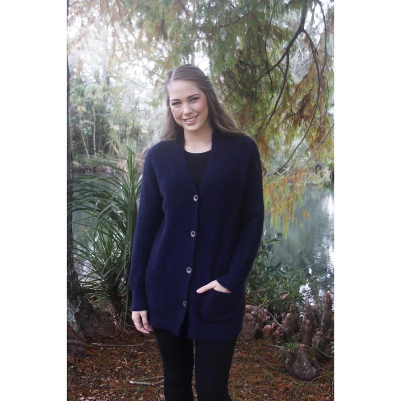 Lothlorian Merino & Possum Boyfriend Cardigan Womens