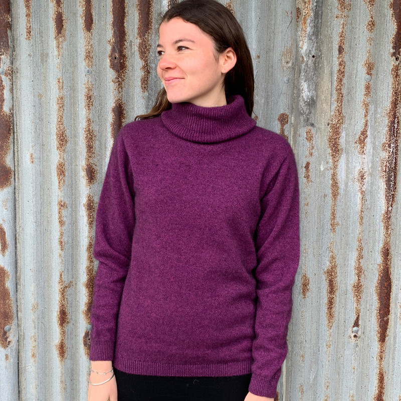 Noble Wilde - Merino & Possum Polo Neck Jersey - The Tin Shed