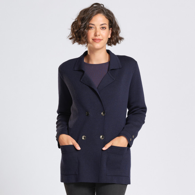 Optimum Merino - Ripple Edge Blazer with Lined Sleeves - The Tin Shed