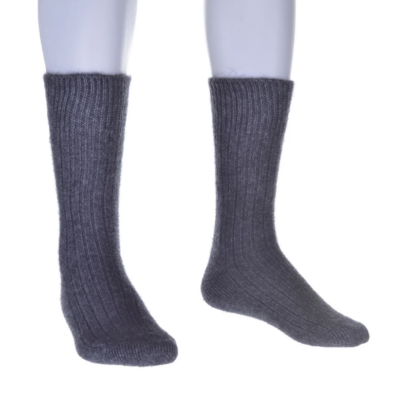 McDonald - Possum & Merino Ribbed Sock (634/)Pewter