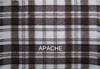 Alpaca fleece throw in Apache colour and tartan pattern.
