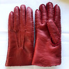 Two red coloured Four Peaks hand stitched women’s lambskin gloves.