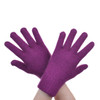 Possum and merino gloves in colour Berry