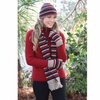 Natural - Lothlorian - Merino Possum Multi Striped Scarf (9951)