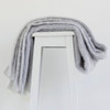 Silver colour mohair rug