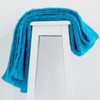 Turquiose colour mohair rug
