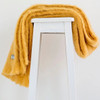 Ochre colour Mohair blanket throws