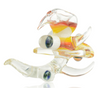 Orange & White Jon K Custom Glass Pipe With Horns Three Quarter Right