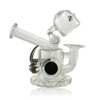 J-Red & Robinhood Glass Worked Flip Dome Rig Right Profile Hinge Up