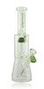 11" PREEMO GLASS SHOWERHEAD BEAKER TUBE - GREEN LOGO & ACCENTS