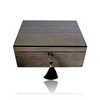 12" X 9" X 5" ERBANNA HUMIDOR BOX W/ 3 JARS - BAMBOO