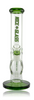 12" Nice Glass Green 5mm Straight Tube With Ice Pinch Front