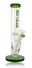 12" Nice Glass Green 5mm Straight Tube With Ice Pinch Quarter Right