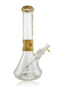 13" Nice Glass Topaz Trumpet Base Beaker Tube Right Profile
