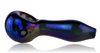 4" Blue Metallic Terminator Finish Spoon Hand Pipe With Screen