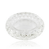 GLASS CRYSTAL ROUND CONCAVE ASHTRAY