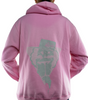 The Next Level Ladies Zip Hoodie in Pink