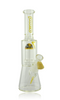 11" PREEMO GLASS SHOWERHEAD BEAKER TUBE - YELLOW LOGO & ACCENTS