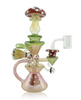 Eckardt Glass Fumed Mushroom Recycler Right Side Profile With Banger