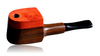 WOOD PIPE WITH ROUND BOWL AND SWIVEL TOP - MINI