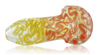 Squiggle Glass Pipe Yellow & Orange Over Clear Up