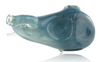 SEA SHELL GLASS PIPE BLUE