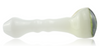 GLASS PIPE SOLID WHITE WITH GREEN HONEYCOMB SECTION