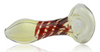 GLASS HEADS FUME PIPE WITH RED TWIST LINES