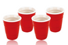 RED CUP CERAMIC SHOT GLASSES SET OF FOUR