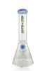 12" Nice Glass Periwinkle 5mm Beaker Tube With Pinch Front