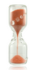 Thatcher Glass Heady 30 Second Sand Timer Orange Sand with Clearish Mibs & Time Falling.