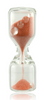 Thatcher Glass Heady 45 Second Sand Timer Orange Sand With Clearish Mibs & Time Falling.