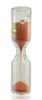 Thatcher Glass Heady 45 Second Sand Timer Orange Sand With Lime/Yellow Mibs & Time Falling.
