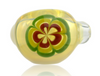 Glass Pipe With Fume Twist & Rasta Flower Section