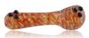 Red Eye Glass Pipe Raked Fumed Red With Dots