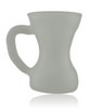 Sandblasted Artisan Drinking Cup with white handle