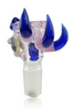 Ghost Cat 18mm Pink Mutant Bowl with Pink & Blue Horns Left Profile