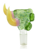 Ghost Cat 14mm Mutant Bowl in Green & Yellow Back
