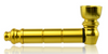 Straight Anodized Metal Pipe in Gold