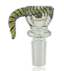 14mm Preemo Glass Black, Blue & Yellow Helix Bowl 14mm Preemo Glass Black, Blue & Yellow Helix Bowl