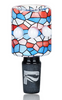 14mm Pulsar Red, Blue & White Inside Print Mosaic Bowl With White Mibs 14mm Pulsar Red, Blue & White Inside Print Mosaic Bowl With White Mibs