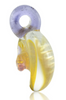 Erik Anders Glass Fume & Purple Ammonite Pendant Right Profile Erik Anders Glass Fume & Purple Ammonite Pendant Right Profile
