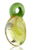Erik Anders Glass Fume & Green Ammonite Pendant Three quarter Left Erik Anders Glass Fume & Green Ammonite Pendant Three quarter Left