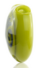 1.75" Tank Glass Yellow & Blue Wiggy Pendant Left Profile 1.75" Tank Glass Yellow & Blue Wiggy Pendant Left Profile