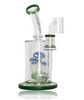 9" Red Eye Jade Green Teacher Concentrate Rig With 5 Hole Mushroom Perc