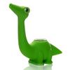 5" LIT Silicone Dino Water Pipe Green