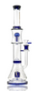 19" Preemo Glass Triple Perc Beaker in Blue